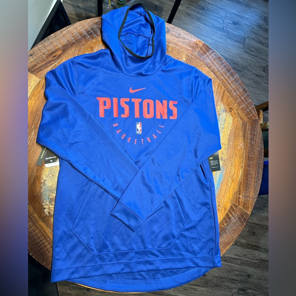 🏀 Nike NBA Authentic Detroit Pistons Warmups! Size XLT Top NWT!